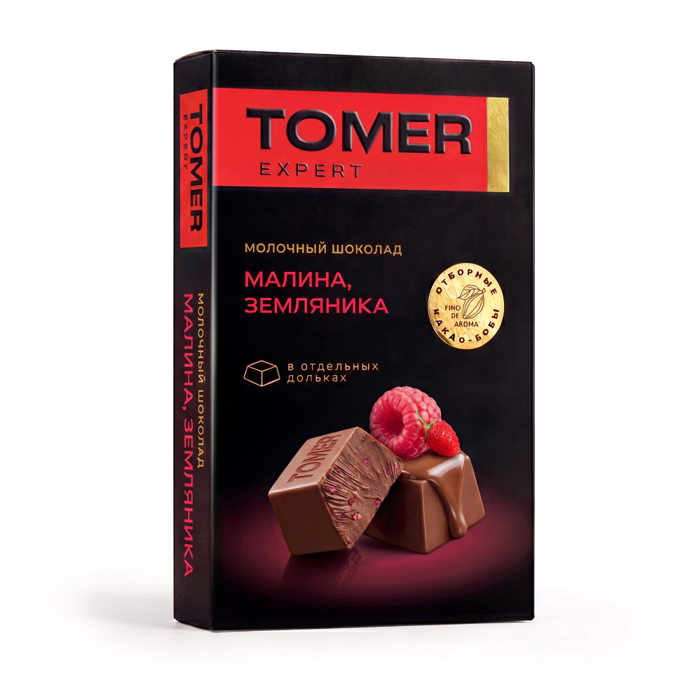  Фабрика Томер   Молочный шоколад Малина-Земляника, 90г  в Старом Осколе